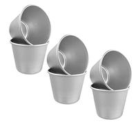 KAIAIWLUO Mini Moule à Pouding,6 pièces Moule à Gâteau Réutilisables Anti-adhésifs Papier de Cuisson Moules Bricolage Moules à Cakes Faciles à Nettoyer pour Pudding Tartelettes