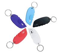 KAIAIWLUO Mini Ouvre-boîte Rétractable,5 pièces Coupe-courrier avec Lame de Sécurité Ouvre-Boîte Porte-Clés Couteau de Coupe Portable Rétractable Cutter de Sécurité