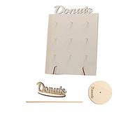 KAIAIWLUO Mur de Beignets,3 pcs Support Mural De Beignet en Bois Support de Beignets Décoration de Fête Support de Gâteau Présentoir Mural Plateau pour Anniversaire Mariage Déco Douche de Bébé