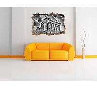 KAIASH 3D Stickers Muraux Monocrome colonnes Antiques Grèce Ouverture Murale en Look 3D Autocollant Mural ou de Porte Autocollant Mural Sticker Mural décoration Murale 92x62 cm