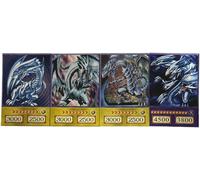 Kaiba Set De 3 Dragons Blancs Aux Yeux Bleus + 1 Orica Dragon Ultime Aux Yeux Bleus-Carte Anime E-Toutes Les Pièces Sont Incluses + Protection D'expédition Heartforcards