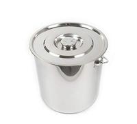 Kaibrite Seau de cuisine en acier inoxydable avec couvercle 20 l