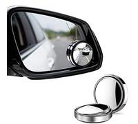 KAIBSEN® 2 pièces Miroirs d'angle mort pour voitures - 360 ° rotation Sway réglable en verre HD convexe rétroviseur latéral miroir côté aveugle pour voitures universelles, camions, motos et plus