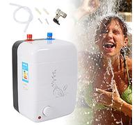 Kaichenyt Chauffe-eau instantané, petit chauffe-eau électrique, 8 l, 1,5 kW, résistant à la pression, chauffe-eau sous évier [Classe énergétique B]