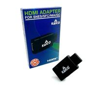 Kaico Adaptateur HDMI avec Prise en Charge S-Vidéo et Composite Compatible avec N64, 64, Snes, Famicom et Gamecube. Une Solution d'adaptateur Simple Plug & Play Pass Through