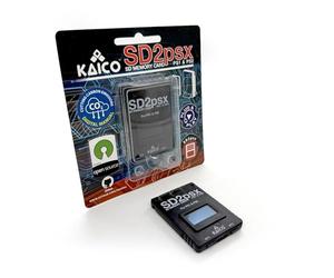 Kaico PSX Mem Card Gen 2 - Compatible avec PS1 & 2 - Firmware évolutif - Mémoire illimitée - Inclut 8 Go MicroSD - Carte mémoire haute vitesse