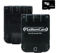 Kaico PSxMemCard PS1 Carte mémoire micro SD haute vitesse pour PS1 et PS One 512 Mo Prise en charge de la mise à jour du micrologiciel et du stockage de données de jeu, prend en charge FreePSXBoot