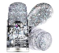KAICOERLY Gel pailleté pour le corps, roll-on holographique, paillettes pour le visage, le corps, caméléon changeant de couleur sous la lumière, pour rave, fête, sirène, accessoires de festival
