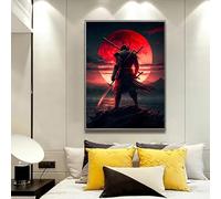 KAIDAARTLH Japonais Samouraï Images sur toile, Japonais Bushido Affiche Ensemble, pour le salon Chambre Décor, sans cadre(A,30x40cm)