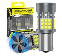 KaiDengZhe Ampoule 1156 BA15S LED avec Ventilateur de Refroidissement, Sans Erreur CANBUS 3000LM 28W Blanc 7506 1141 P21W LED pour Feu de Recul Stop Clignotant Feu Antibrouillard Arrière, 2 PCS