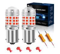 KaiDengZhe Ampoules P21W BA15S LED, Mise à Niveau 3030 42-EX Sans Erreur Canbus Rouge 12-36V 7506 1056 5009 Ampoules de Rechange pour Voiture pour Feux de Recul Stationnement Clignotants, 2 PCS