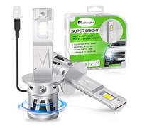 KaiDengZhe H1 LED Ampoules de Phare, Nouvelle Mise à Niveau 20000LM 1: 1 Taille H1 Ampoule de Phare 6000K 70W 600% Super Lumineux Voiture Haut/Bas Faisceau Kit de Conversion Plug and Play - 2PCS