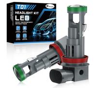 KaiDengZhe H11 LED Ampoules de Phares avec Mini Lentille de Projecteur, 12V 80W 21 000 LM 800% plus lumineuse Ampoule LED H11, 6500K Taille 1:1 H8 H11 Ampoules de Phares avec Ventilateur-2 PCS