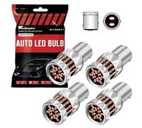KaiDengZhe P21/5W 1157 LED Ampoule, 3014 42-EX Puces 400% plus Lumineuses 1:1 Taille BAY15D LED Feu Stop, 2057 2357 7528 LED Ampoules pour Feux de Recul Feux Arrière Clignotant - 4 PCS Rouge
