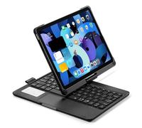 kaidisen Étui clavier rotatif 360 pour iPad Air 11" M3 M2 / Air 4ème 5ème génération 10,9"/ Pro 11 4ème 3ème 2ème 1ère génération avec pavé tactile, clavier rétroéclairé pliable de 7 couleurs, noir