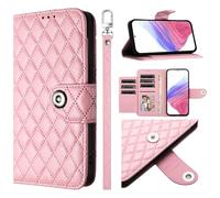 KAIDON PT06-1 Étui de protection en cuir PU pour smartphone OPPO A5x 5G/4G Rose