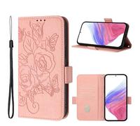 KAIDON PT09-1 Étui de protection en cuir PU pour smartphone OPPO A5x 5G/4G Rose