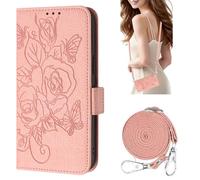 KAIDON PT09-3 Étui de protection en cuir PU pour smartphone OPPO A5x 5G/4G Rose