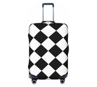 Kaifanee Housse de protection élastique pour valise, animal de l'océan, Kraken, pieuvre, monstre nautique, housse de bagage anti-rayures pour bagages de 45,7 à 55,9 cm, Diamant abstrait à carreaux,