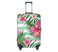 Kaifanee Housse de protection élastique pour valise, animal de l'océan, Kraken, pieuvre, monstre nautique, housse de bagage anti-rayures pour bagages de 45,7 à 55,9 cm, Feuilles tropicales.,
