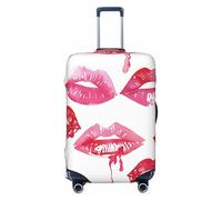 Kaifanee Housse de protection élastique pour valise, animal de l'océan, Kraken, pieuvre, monstre nautique, housse de bagage anti-rayures pour bagages de 45,7 à 55,9 cm, Rouge à lèvres, XL(31"-32"