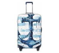 Kaifanee Housse de protection élastique pour valise, art moderne, animaux sauvages, abeille avec fleurs, housse de bagage anti-rayures pour bagages de 45,7 à 55,9 cm, Ancre aquarelle, XL(31"-32"