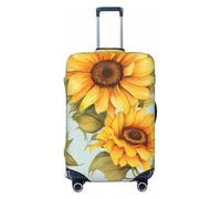 Kaifanee Housse de protection élastique pour valise de voyage, motif pieuvre nautique Kraken Ocean - Anti-rayures - Convient aux bagages de 45,7 à 81,3 cm, Flotteur de tournesol, L(27"-30" Suitcase)