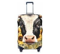 Kaifanee Housse de protection élastique pour valise de voyage, motif pieuvre nautique Kraken Ocean - Anti-rayures - Convient aux bagages de 45,7 à 81,3 cm, Bovins de ferme, L(27"-30" Suitcase)