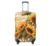 Kaifanee Housse de protection élastique pour valise de voyage, motif pieuvre nautique Kraken Ocean - Anti-rayures - Convient aux bagages de 45,7 à 81,3 cm, Tournesols de ferme, M(23"-26" Suitcase)