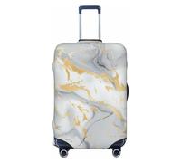 Kaifanee Housse de protection élastique pour valise, motif palmiers tropicaux sur île ensoleillée sur une île ensoleillée, protection anti-rayures, convient aux bagages de 45,7 à 81,3 cm, Marbre