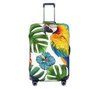 Kaifanee Housse de protection élastique pour valise, motif palmiers tropicaux sur île ensoleillée sur une île ensoleillée, protection anti-rayures, convient aux bagages de 45,7 à 81,3 cm, Oiseau