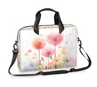 Kaifanee Sac à bandoulière pour ordinateur portable de 40,6 cm - Pour ordinateur portable ou tablette - Motif fleurs de pissenlit aquarelle - Impressions d'art - Mallette d'affaires - Cadeaux pour
