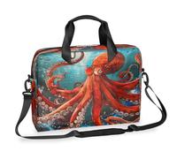 Kaifanee Sac à bandoulière pour ordinateur portable de 40,6 cm - Sac à bandoulière pour ordinateur portable ou tablette - Motif animal de l'océan Kraken Pieuvre Monstre Nautique Business Mallette