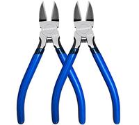 KAIHAOWIN Lot de 2 coupe-fils latéraux de 15,2 cm pour travaux manuels, petits coupe-fils pour la fabrication de bijoux, bleu avec poignée noire