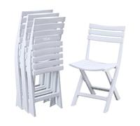 KAIHAOWIN Lot de 4 chaises Pliantes en Plastique, Chaise Pliante pour Balcon pour l'intérieur et l'extérieur, Chaise Pliante en Plastique pour Salle à Manger, Salon, Jardin, Balcon, Blanc