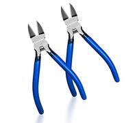 KAIHAOWIN Pince Coupante Diagonale 160 mm, 2PCS Petite Pince Coupante, Pince Coupante Electricien, Pince Coupante de Côté pour Plastique, Bijoux Et DIY