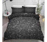 KaiHeBeding Housse de Couette 140x200 Cm, Noir et Blanc Parure de Lit 3-PièCes avec 2 Taies d'oreiller 65x65 cm Lignes Microfibre Housse Couette -avec Fermetures éClair