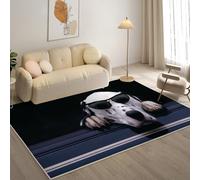 KaiHeBeding Tapis Salon Lavable 120x170cm, Dalmatien Tapi AntidéRapant, pour Salon, Salle à Manger, Cuisine, Bureau, Tapis de Chambre Chien Cool Descente de Lit RéSistant