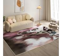 KaiHeBeding Tapis Salon Lavable 120x180cm, Dalmatien Tapi AntidéRapant, pour Salon, Salle à Manger, Cuisine, Bureau, Tapis de Chambre Mignon Descente de Lit RéSistant