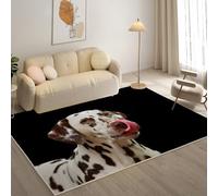 KaiHeBeding Tapis Salon Lavable 200x300cm, Dalmatien Tapi AntidéRapant, pour Salon, Salle à Manger, Cuisine, Bureau, Tapis de Chambre Noir Descente de Lit RéSistant