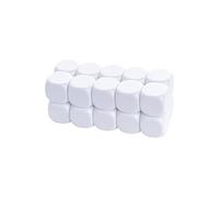 KAIHENG 22mm, Lot de 20 Dé Neutre à Personnaliser, Jeux dé en Plastique avec Coins arrondis, Jeu de société Parfait pour Les écoles, Les créateurs de Jeu et l'enseignement des mathématiques