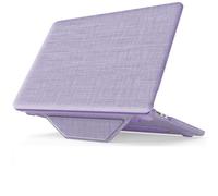 KAIJIAbox Compatible avec MacBook Air 13,6" M4 M3 M2 2025 2024 2022, support pliable, coque rigide, housse en tissu tissé pour MacBook Air 13", MacBook Air, modèles A3240 A2681 A3113, violet