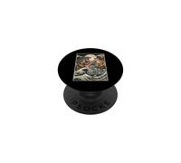 Kaiju Cat T-Rex Art Japonais Ukiyo-e Art PopSockets PopGrip Adhésif