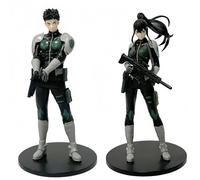 Kaiju No. 8 Figurine d'anime KAIJU NUMBER EIGHT Modèle KAFKA HIBINO et Abe Mina en costume de combat debout 18/19 cm Statue en PVC pour décoration de la maison et objet de collection (Abe Mina + KAFKA
