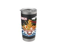 Kaiju Ramen Great Wave Anime japonais Amant de nouilles Gobelet isotherme en acier inoxydable double paroi
