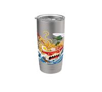 Kaiju Ramen Great Wave Anime japonais Amant de nouilles Gobelet isotherme en acier inoxydable double paroi