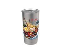 Kaiju Ramen Great Wave Anime japonais Amant de nouilles Gobelet isotherme en acier inoxydable double paroi