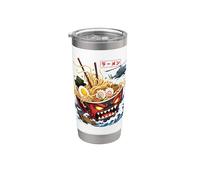 Kaiju Ramen Great Wave Anime japonais Amant de nouilles Gobelet isotherme en acier inoxydable double paroi