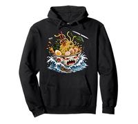 Kaiju Ramen Great Wave Anime Japonais Amant de Nouilles Sweat à Capuche