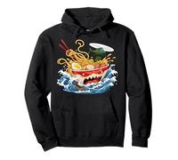 Kaiju Ramen Great Wave Anime Japonais Amant de Nouilles Sweat à Capuche